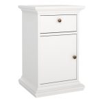 Paris Nightstand 1 Door  1 Drawer in White - Image 3