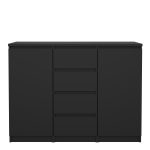 Naia Sideboard 4 Drawers 2 Doors in Black Matt - Image 3