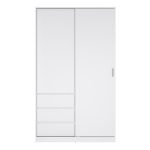 Naia Wardrobe with 1 Sliding Door 1 Door 3 Drawers - Image 3