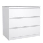 Naia Chest of 3 Drawers in White High Gloss - Image 3