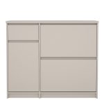 Naia Shoe cabinet 2 Tilting Doors 1 Door  1 Drawer in Cashmere - Image 2
