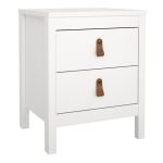 Barcelona Package - Bedside Table 2 Drawers  Chest 5 Drawers  Wardrobe with 2 Doors in White - Image 2