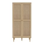 Calasetta 2 Door Display Cabinet in Rattan - Image 2