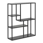 Seaford Black Metal Wall Shelf with 3 Additional Black Shelves - Image 3
