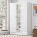 3 Door Wardrobe with Mirror - Image 2