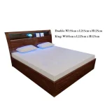 RUGBY WALNUT HIGH GLOSS BED - Image 2